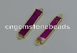 NGC5068 8*35mm - 10*40mm rectangle agate gemstone connectors