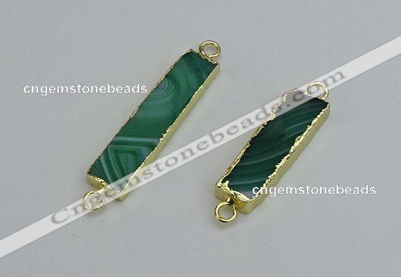 NGC5070 8*35mm - 10*40mm rectangle agate gemstone connectors