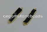 NGC5072 8*35mm - 10*40mm rectangle agate gemstone connectors