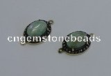 NGC5133 16*20mm oval amazonite gemstone gemstone connectors