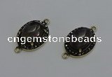 NGC5135 16*20mm oval labradorite gemstone gemstone connectors