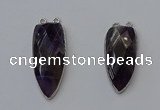 NGC5149 16*35mm - 18*40mm arrowhead amethyst connectors