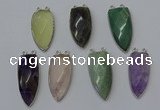 NGC5155 16*35mm - 18*40mm arrowhead mixed gemstone connectors