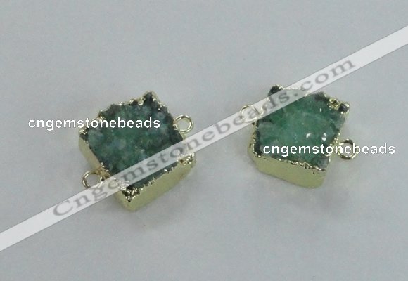 NGC516 15*16mm - 16*17mm freeform druzy agate connectors