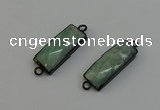 NGC5195 12*30mm - 15*30mm faceted rectangle amazonite connectors