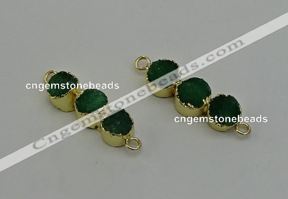 NGC5213 10*30mm druzy agate gemstone connectors wholesale