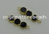 NGC5215 10*30mm druzy agate gemstone connectors wholesale