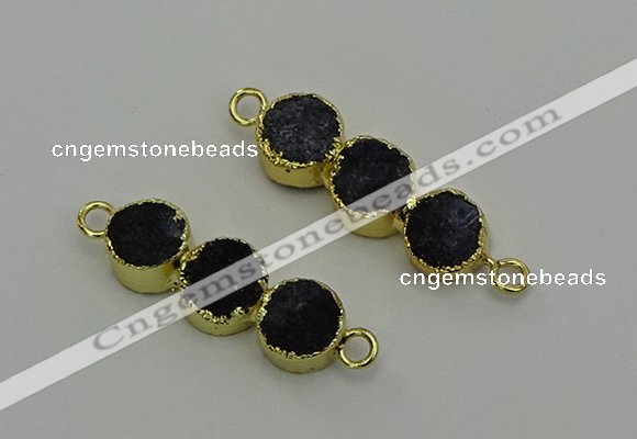 NGC5215 10*30mm druzy agate gemstone connectors wholesale