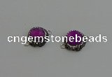 NGC5226 12mm - 14mm freeform druzy agate connectors wholesale