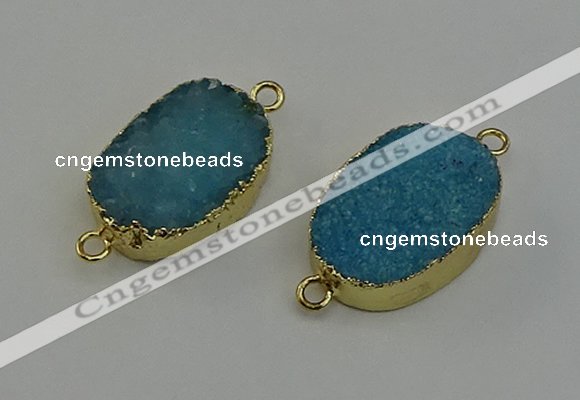 NGC5272 20*25mm - 20*30mm freeform druzy agate connectors