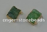 NGC5286 15*25mm - 20*30mm rectangle druzy agate connectors