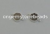 NGC5289 15mm - 16mm coin druzy agate gemstone connectors