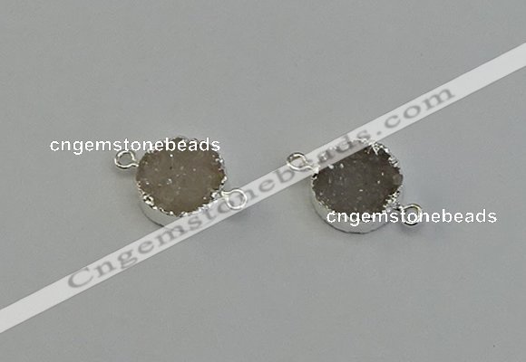 NGC5289 15mm - 16mm coin druzy agate gemstone connectors
