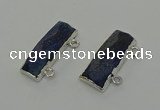 NGC5308 12*30mm - 15*35mm faceted rectangle lapis lazuli connectors