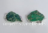 NGC534 20*30mm - 30*40mm freeform sea sediment jasper connectors