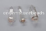 NGC540 10*35mm - 12*45mm faceted nuggets white crystal connectors