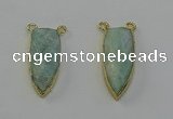 NGC5408 16*35mm - 18*40mm arrowhead amazonite connectors