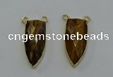 NGC5412 16*35mm - 18*40mm arrowhead yellow tiger eye connectors