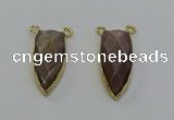 NGC5414 16*35mm - 18*40mm arrowhead moonstone connectors