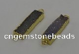 NGC5422 10*30mm - 11*32mm rectangle druzy agate connectors