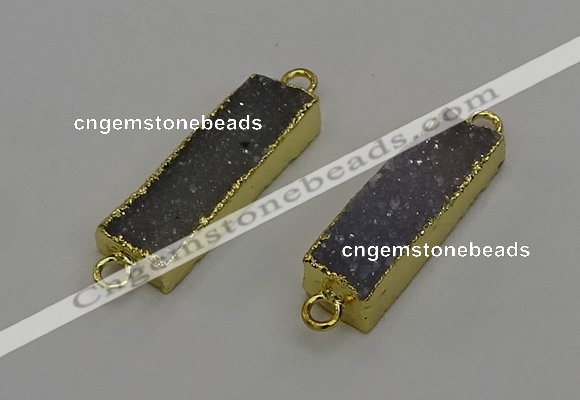 NGC5422 10*30mm - 11*32mm rectangle druzy agate connectors