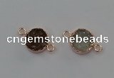 NGC5428 15mm - 16mm coin druzy agate gemstone connectors