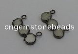 NGC5446 10*30mm druzy agate gemstone connectors wholesale