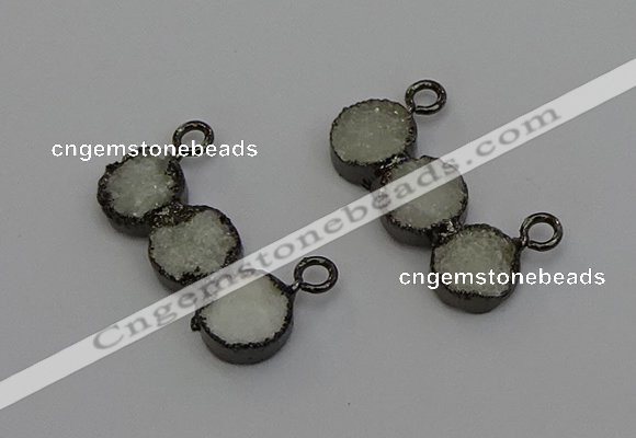 NGC5446 10*30mm druzy agate gemstone connectors wholesale