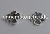 NGC5458 20mm - 22mm flower druzy agate connectors wholesale