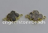 NGC5460 20mm - 22mm flower druzy agate connectors wholesale