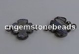 NGC5462 20mm - 22mm flower druzy agate connectors wholesale