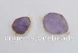 NGC554 18*25mm - 30*35mm freeform lavender amethyst  connectors