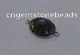 NGC5543 16*20mm oval labradorite gemstone connectors wholesale