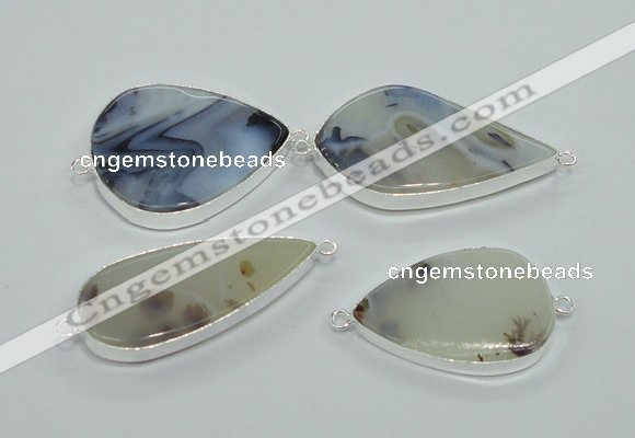 NGC56 25*35mm - 35*40mm freeform agate connectors