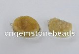 NGC561 18*25mm - 25*30mm freeform druzy agate connectors wholesale