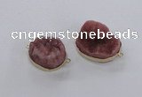 NGC563 18*25mm - 25*30mm freeform druzy agate connectors wholesale