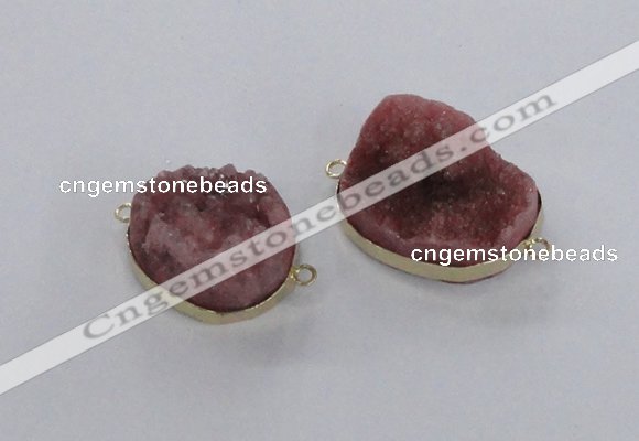 NGC563 18*25mm - 25*30mm freeform druzy agate connectors wholesale