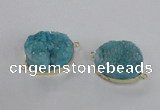 NGC564 18*25mm - 25*30mm freeform druzy agate connectors wholesale