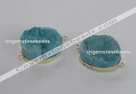 NGC564 18*25mm - 25*30mm freeform druzy agate connectors wholesale