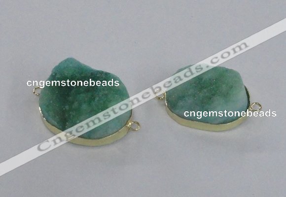 NGC565 18*25mm - 25*30mm freeform druzy agate connectors wholesale