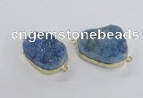 NGC566 18*25mm - 25*30mm freeform druzy agate connectors wholesale