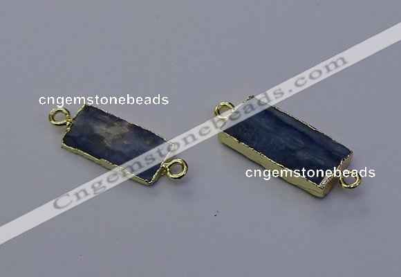 NGC5666 10*20mm - 11*22mm rectangle blue kyanite connectors