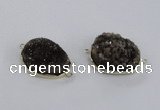 NGC567 18*25mm - 25*30mm freeform druzy agate connectors wholesale