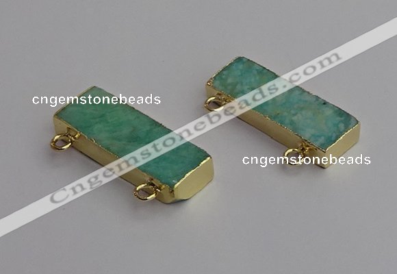 NGC5685 12*35mm rectangle amazonite connectors wholesale