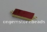 NGC5689 10*28mm - 10*30mm rectangle mookaite gemstone connectors