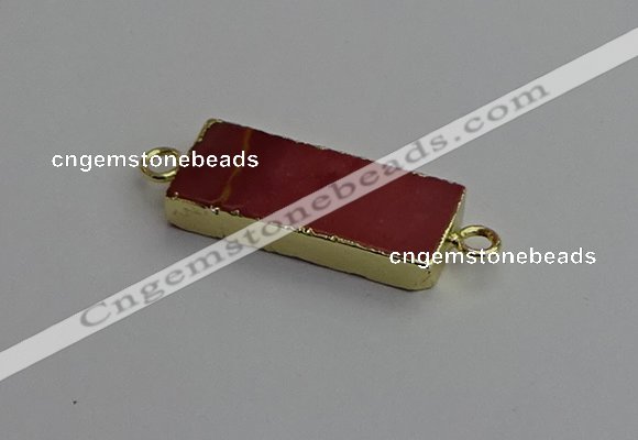 NGC5689 10*28mm - 10*30mm rectangle mookaite gemstone connectors