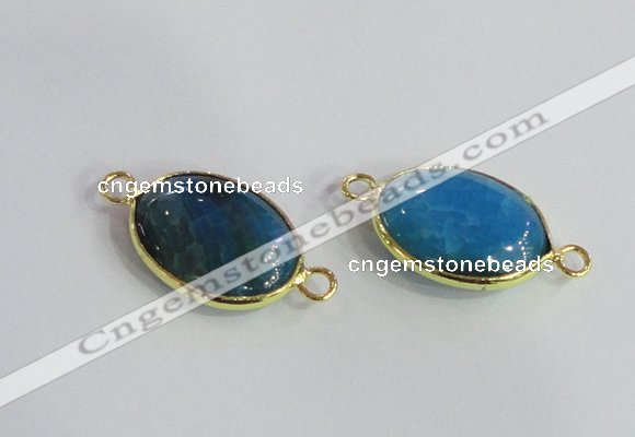 NGC571 13*18mm oval agate gemstone connectors wholesale