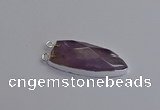 NGC5717 15*35mm - 16*45mm arrowhead amethyst connectors