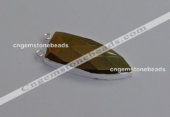 NGC5728 15*35mm - 16*45mm arrowhead yellow tiger eye connectors