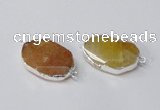 NGC575 18*25mm - 22*30mm freeform agate gemstone connectors